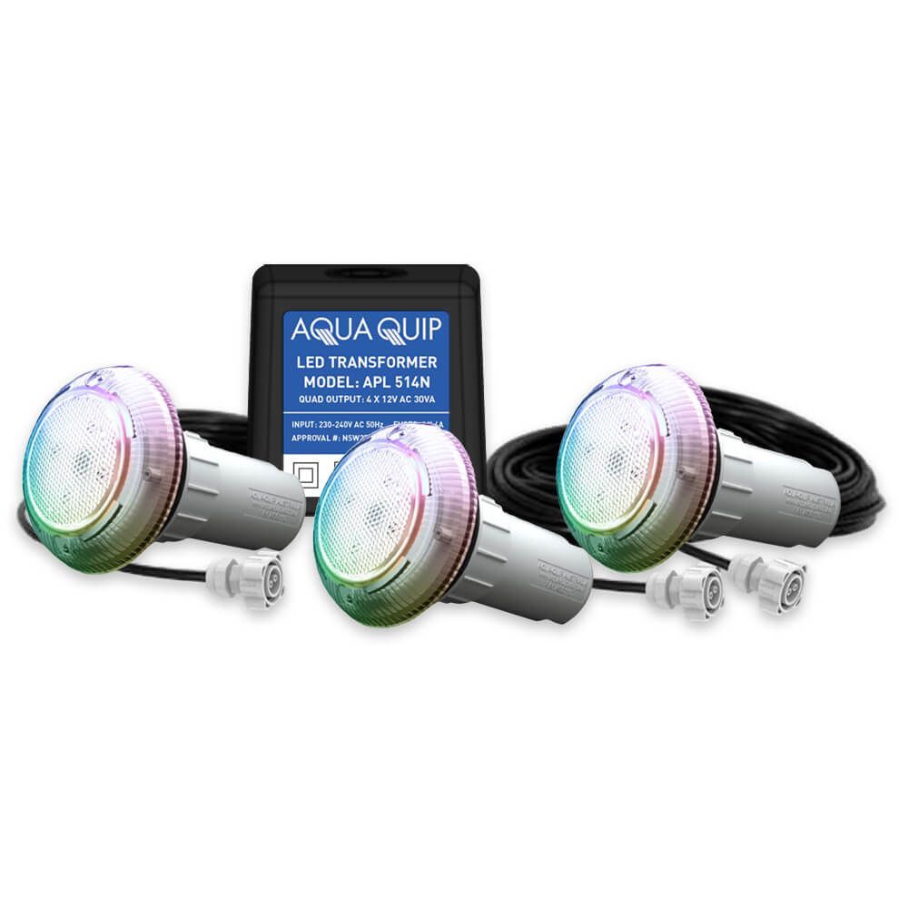 Aquaquip EvoFG LED - Fixed White, Blue or Multi-Colour fibreglass Flush Mounted Retro-Fit underwater Pool Light Aquaquip EvoFG LED - Fixed White, Blue or Multi-Colour fibreglass Flush Mounted Retro-Fit underwater Pool Light